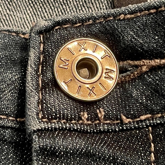 Mixit Blue Denim Capri Pants Stretch Women's 16 D11-841 - Picture 4 of 9